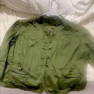 Olive Green Button-Up Jacket